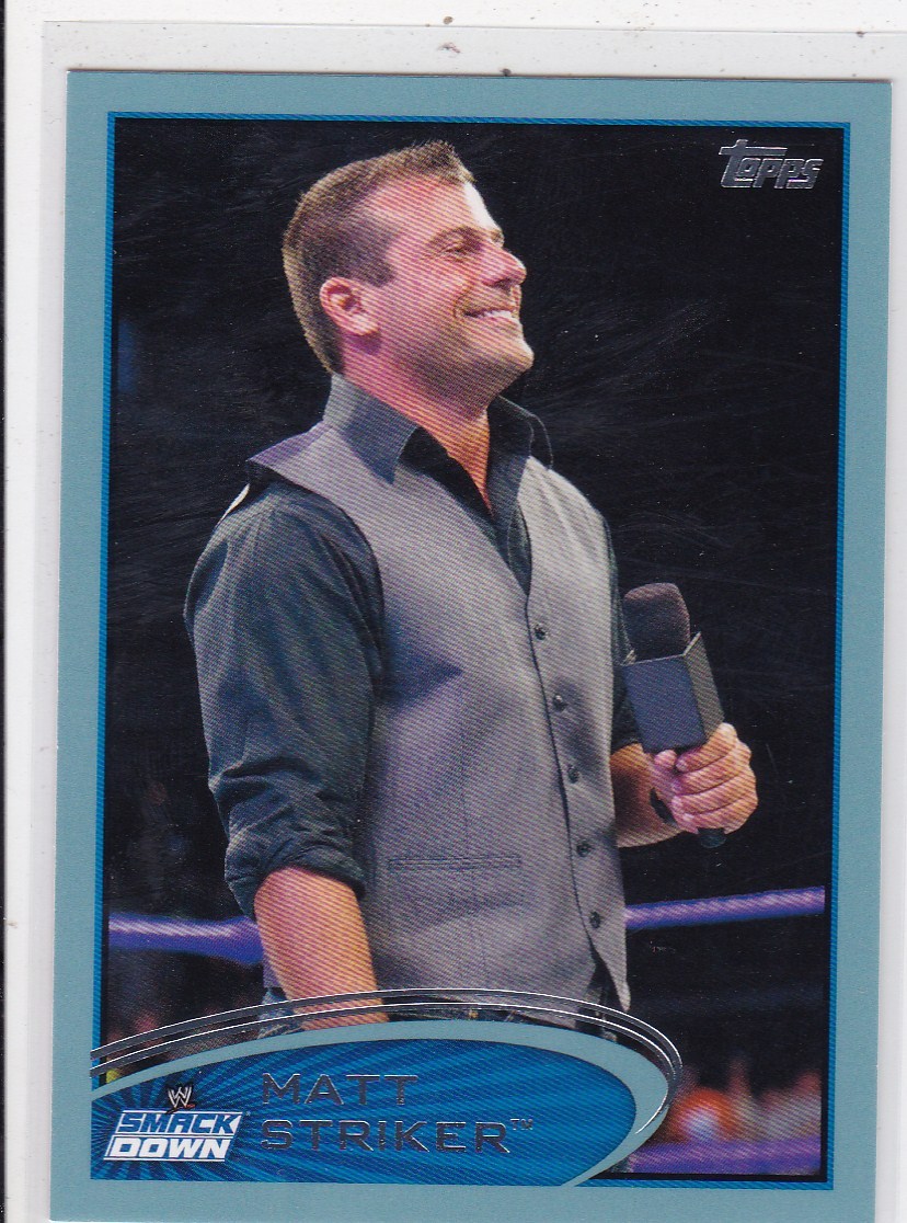 2012 TOPPS WWE MATT STRIKER BLUE PARALLEL WRESTLING CARD #24 FROM BAYSIDE NY