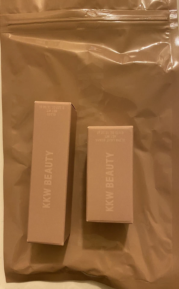 KKW Beauty Ultra Light Beams Duo Highlighter & Gloss Peach 100 % Authentic - Image 2 of 4