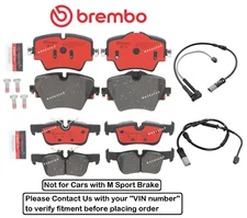 Front & Rear Brake Pad OE Brembo Ceramic +Sensor for BMW 228i GC xDrive / X1