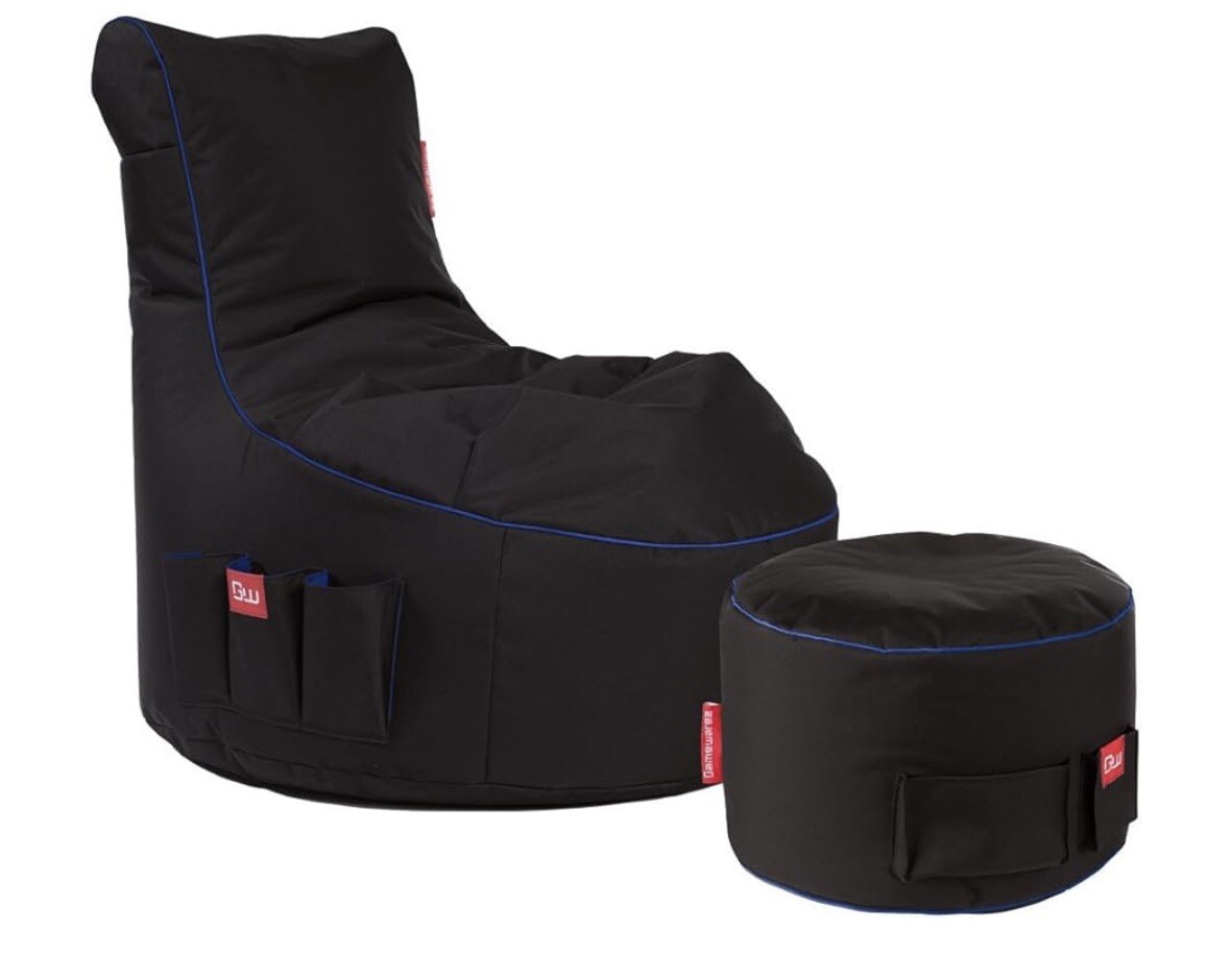 Gamewarez Arctic Blizzard 2.0 Sitzsack + Fußhocker + Nachfüllpack | PS4 | PS5