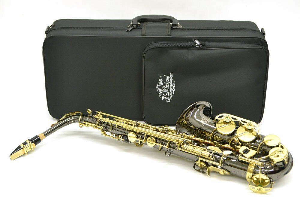 J Michael AL-900B Eb Alto Sax Saxophone Black w/ Case EMS J Michael AL-900B Eb Alto Sax Saxophone Black w/ Case EMS