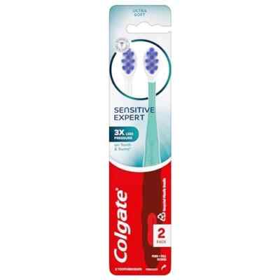 Colgate Sensitive Expert Ultra Soft Toothbrush Pack of 2 for Sensitive Teeth