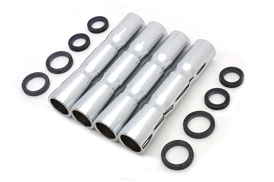 Juego de cubierta de varilla de empuje inferior cromada para Harley Davidson Foto 2 de 3