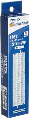 TOMIX Spur N 1761 breite PC-Schiene S140-WP 4-teilig / Eisenbahnmodell