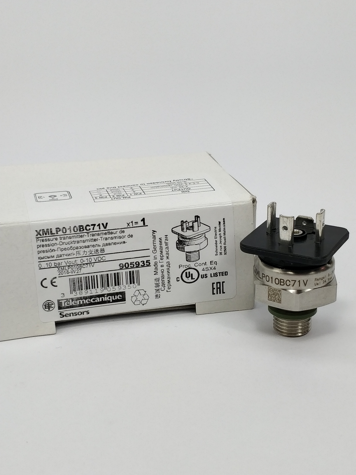 Telemecanique Xmlp010bc71v 905935 Pressure Transmitter
