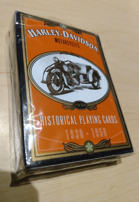 Vintage 1997 Harley Davidson Historical Playing Cards 1930-1950