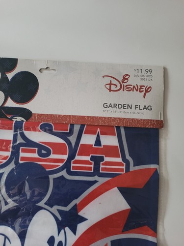 New Disney Mickey Mouse USA Indoor Outdoor Banner Garden Flag 12.5x18" - Picture 3 of 7