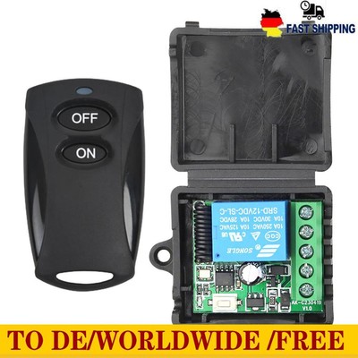 433MHz Wireless Relay Receiver 1CH DC 12V Mini Module RF Wireless Remote Control