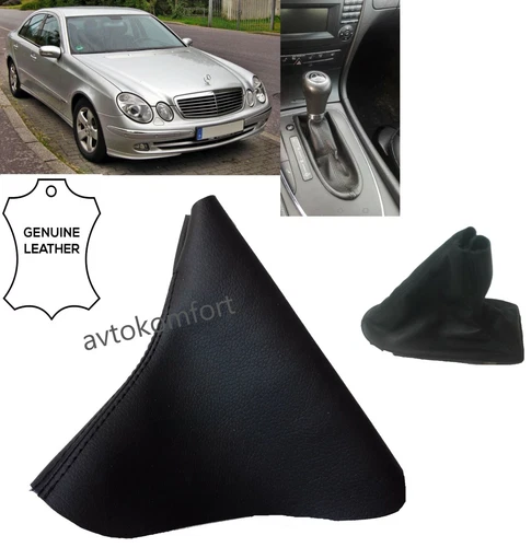 For Mercedes E-class W211 Automatic Genuine Leather Gear Stick Gaiter Boot Cover