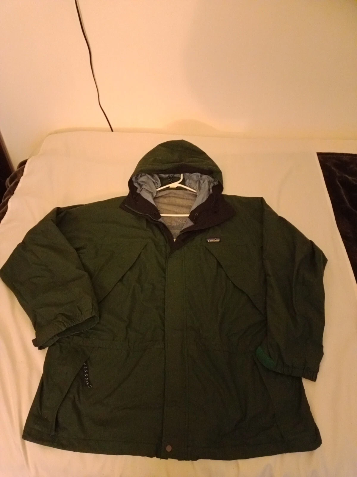 Vtg Patagonia Hooded Storm Jacket L/Forrest Green 83602 F7