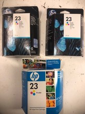 Lot Of 3 Genuine HP 23 Tri-color Ink Cartridge expired: 2013 2009 SEALED BOX