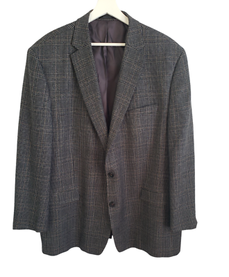 Lauren Ralph Lauren Macys Mens Store Blazer 50L Gray 100% Wool Plaid  Houndstooth