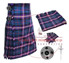 MASONIC Tartan 8 Yard kilt - Traditional KILT Men Scottish 13Oz kilt Custom Size