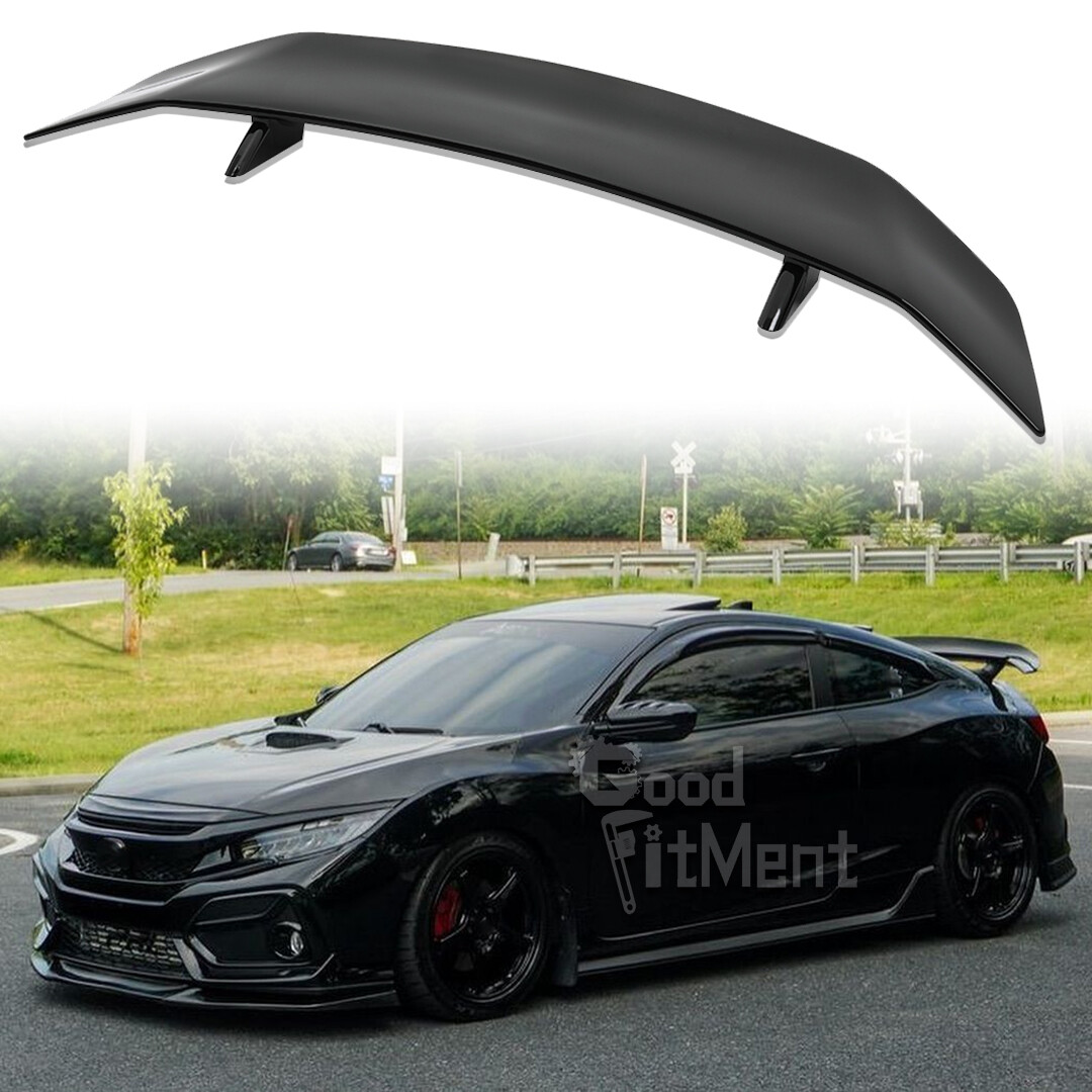 For HONDA CIVIC 2-Door Coupe 47" Glossy Rear Trunk Spoiler Racing Wing GT Style