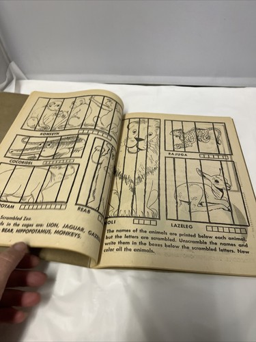 Libros para colorear tesoros BUSY DAYS libro para colorear vintage 1954 nuevo - Imagen 8 de 9
