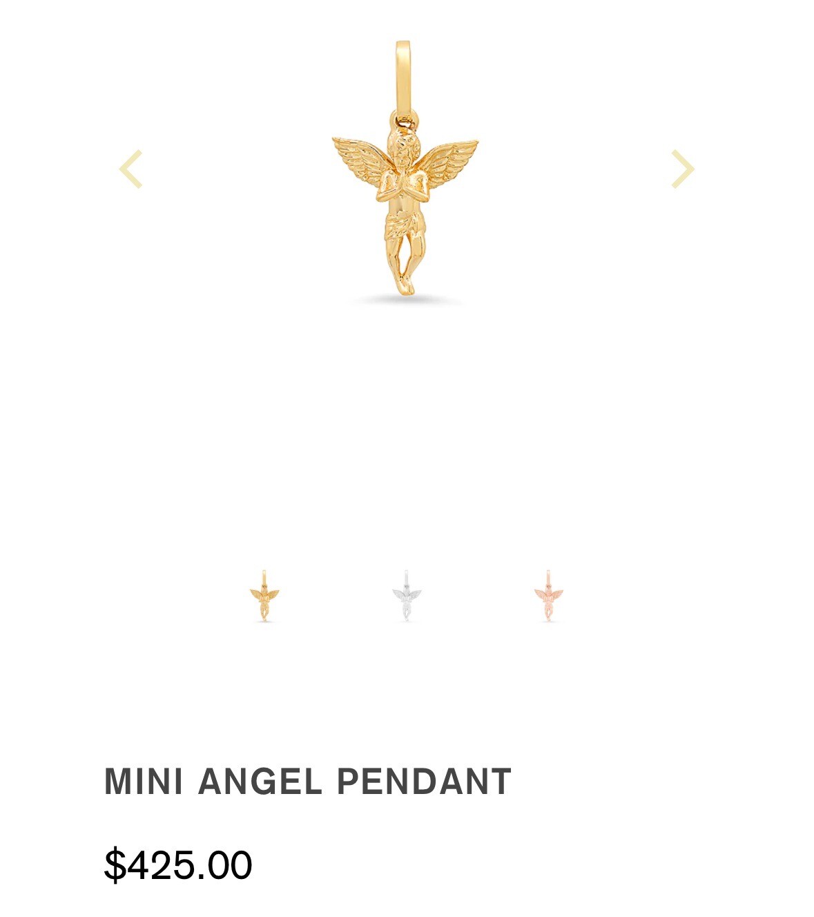 Jacoje 14k Mini Angel Pendant Yellow Gold eBay