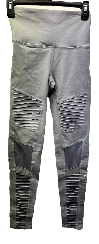 alo-yoga light moto textured high waisted leggings