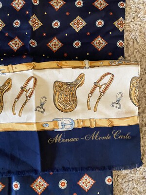 Monaco Monte Carlo Equestrian Theme Scarf Circular Square  display picture 1