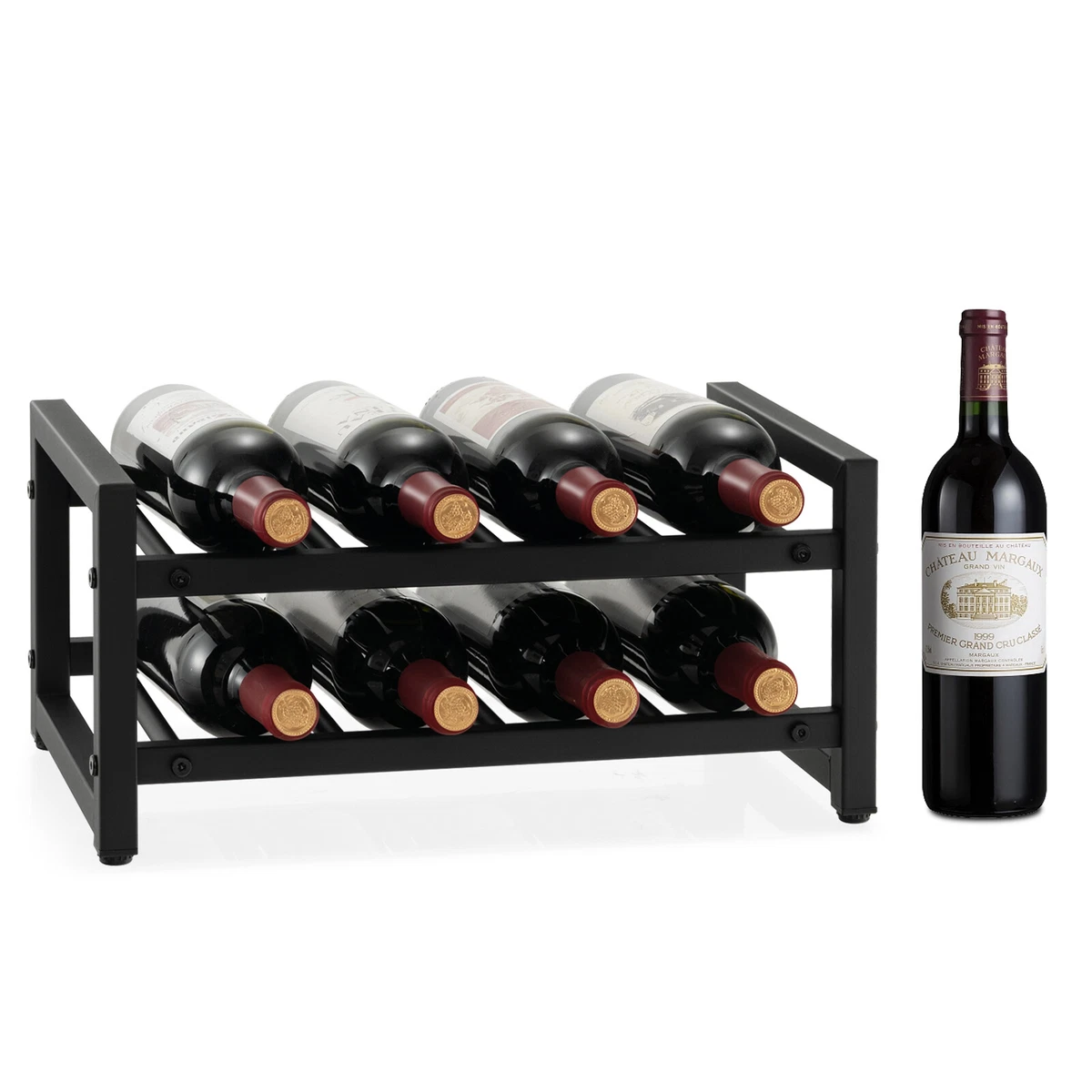 8 bottle metal wine rack sale