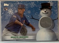 2021 Topps Walmart Holiday Mega Jersey Relic Brailyn Marquez   MSS