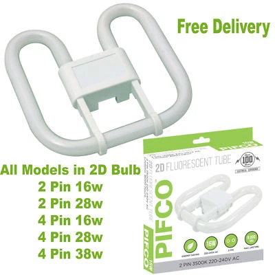 2D 2 Pin 4 Pin 16W 28W 38W Tube Fluorescent Energy Saving Bulb In Lamp Light