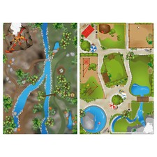 Spielmatte 100x150 cm Dinosaurier & Zoo, beid...