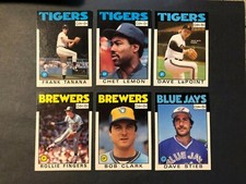 1986 TOPPS O-PEE-CHEE BASEBALL CARDS YOU CHOOSE MLB CARD FREE SHIPPING VINTAGE