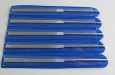 5-PACK STRAUSS 2112 170/200 FLAT DOUBLE SIDED NEEDLE DIAMOND FILES 5-1/2" OAL