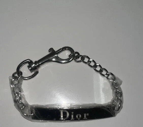 Porte clés chaîne Christian DIOR SAC À MAIN CROCHET véritable vintage stock mort rare CD