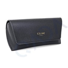 Celine Sunglasses Eyeglasses Medium Soft Leather Case w/ Cleaning Cloth - Black