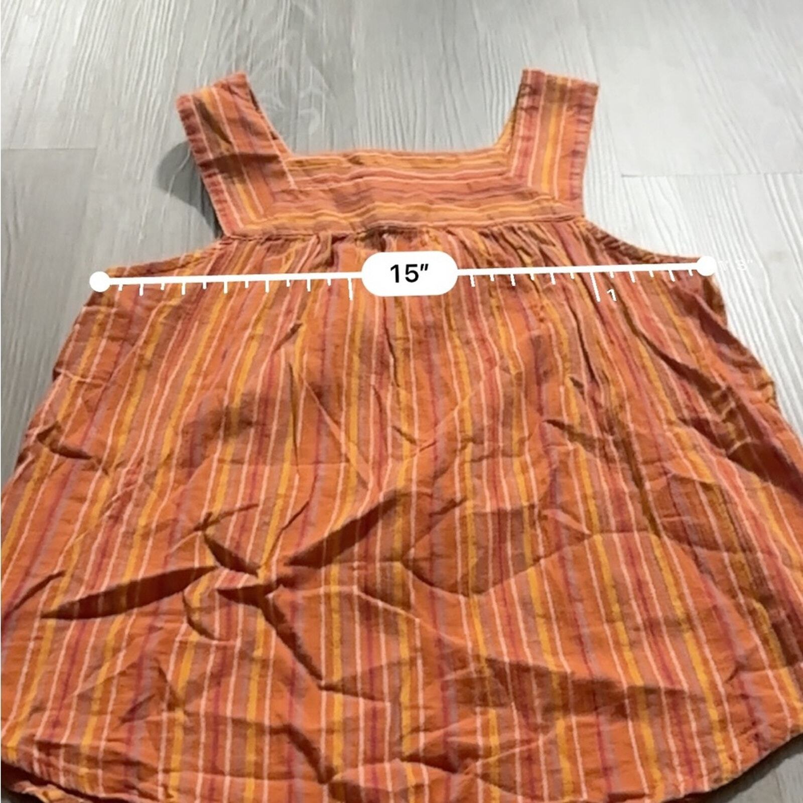 Universal Thread Orange Multicolor Striped Square… - image 5