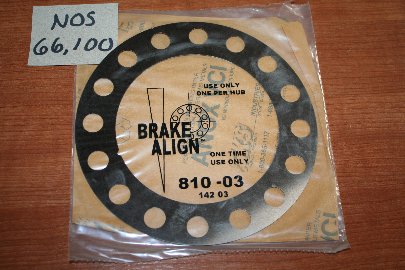 NOS GM Brake Rotor Run Out Shim 81003 Chevy GMC Cadallac Hummer 9910