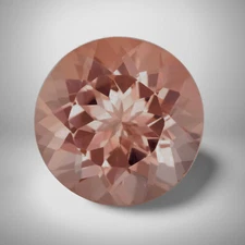 Morganite Round Cut Gemstone 0.60 Cts - 6 mm Vivid Loose Gem