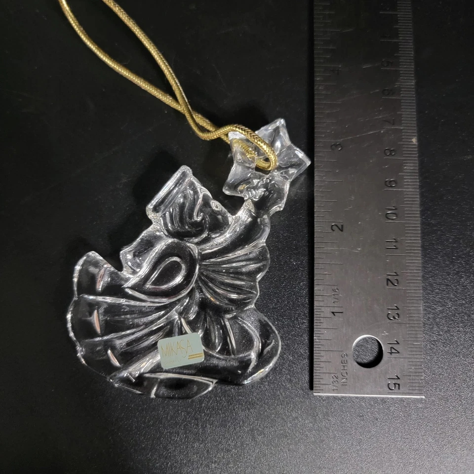 Adorno de Navidad Ángel Cristal Mikasa de la Colección Joyous Foto 4 de 4