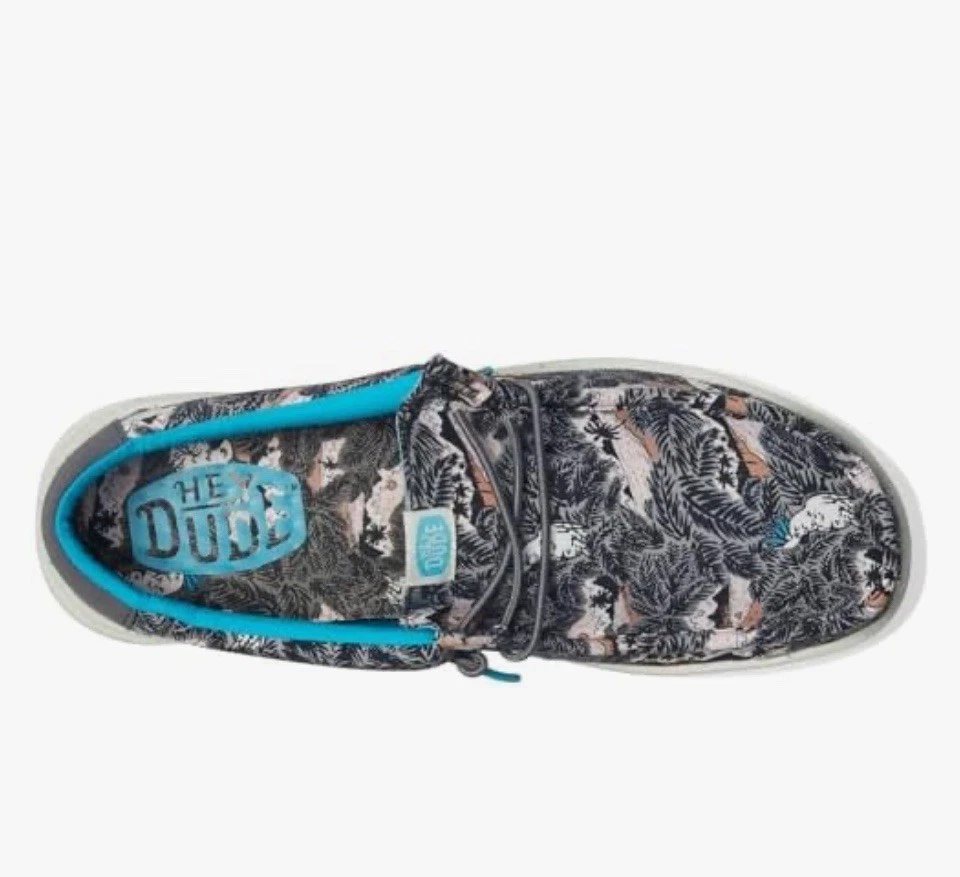 ZAPATOS DE BARCO HEYDUDE WALLY H2O TROPICAL NYLON PARA HOMBRE NEGROS TROPICALES 13 Foto 2 de 4