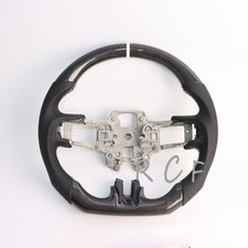 Flat Bottom Carbon Fiber Steering Wheel Fits For Ford Mustang Shelby Gt500 18-22 Flat Bottom Carbon Fiber Steering Wheel Fits For Ford Mustang Shelby Gt500 18-22