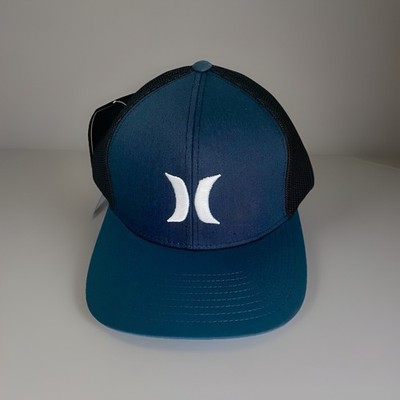 MENS HURLEY BLUE  SNAPBACK TRUCKER HAT ADJUSTABLE  FIT  CAP .
