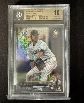 #ad 2017 Bowman Chrome Mega Box Refractor #BCP31 Shohei Ohtani BGS 10 *Chase* $20.00