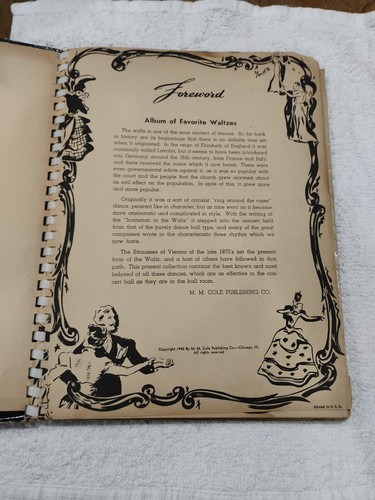 1940 Album Of Favorite Waltzes Cole Edition M M Cole Publishing Co. Music Book - Picture 10 of 24