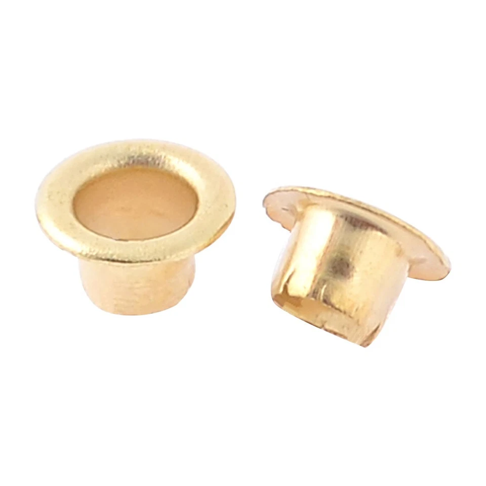 Ojal redondo de metal para ropa de papel zapatos tono dorado 250 piezas Foto 2 de 2