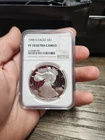 1990-S $1 PROOF AMERICAN SILVER EAGLE, 1 OZ .999 NGC PF-70 ULTRA CAMEO!