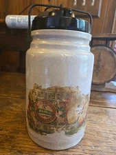 Early Antique/Primitive/Country Style Stone Heinz Apple Butter Jar w/label.