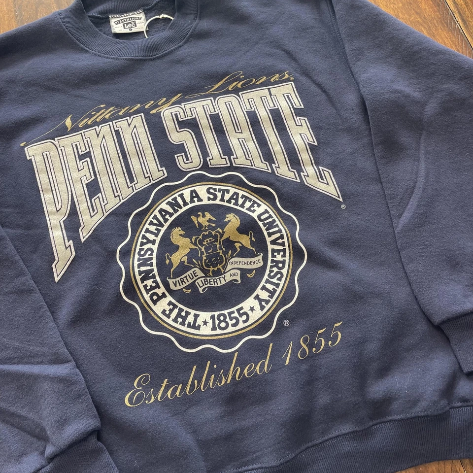 Suéter De Colección Penn State Nittany Lions Para Hombres Grande Azul Colegio Cuello Redondo Foto 4 de 4