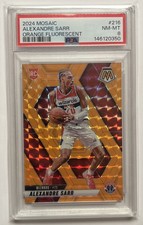 2024-25 Mosaic Alexandre Sarr Orange Fluorescent Rookie #’d /25 SP PSA 8 Wizards