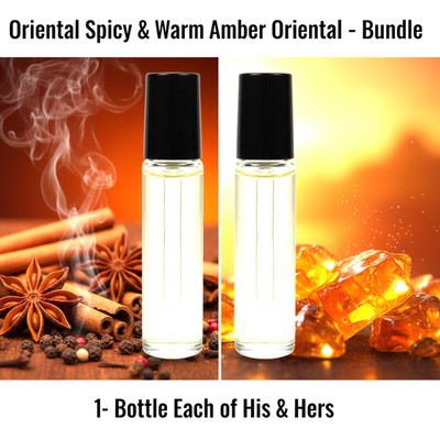 2 Pack 10ML His & Hers 1 Each Perfume Premium Body Oil Roll Bundle #140
