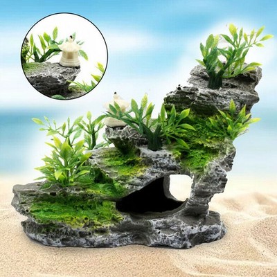 Aquarium Mountain Resin Stone Rock Korallenriff H?hle Aquarium Ornament Dekor