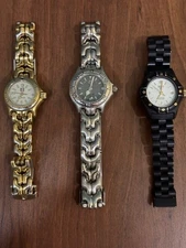 Vintage TAG Heuer Women’s Watch Lot 3 Swiss Quartz 200m Pre-TAG + Gold Tone