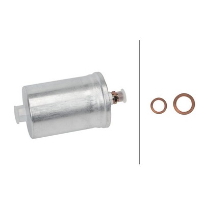 Kraftstofffilter einfach anschraubbar Ø 81 mm HELLA für u.a. MB S-KLASSE