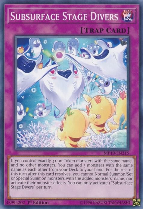Yugioh Subsurface Stage Divers 1st Edition Common MP19-EN215 NM