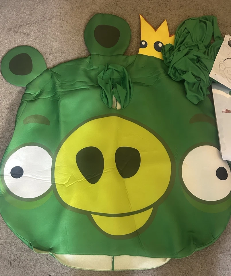 2011 Rovio King Pig Verde Angry Birds Halloween Disfraz Adulto Hogar Libre de Humo Foto 2 de 4